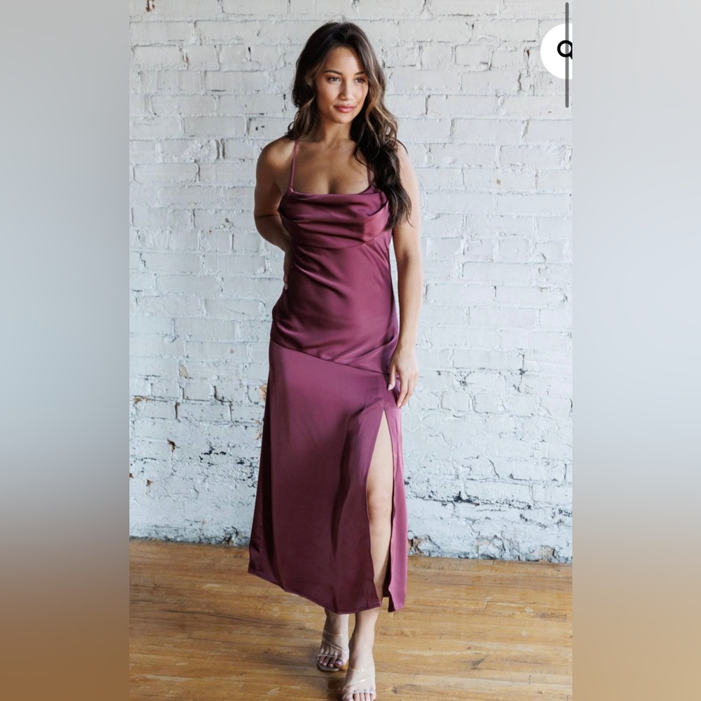 Fuchsia slip dress